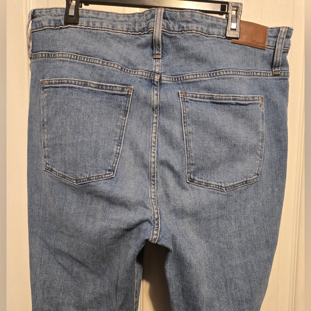 Madewell The High Rise Slim Crop Boy Jeans Size 33 Color Blue - Picture 10 of 14